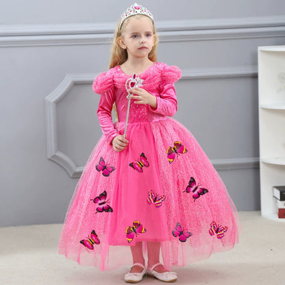Pink Butterfly Party Dress