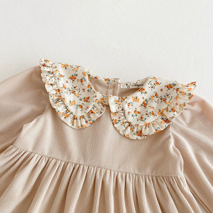 Children's Dress with Flower Collar
