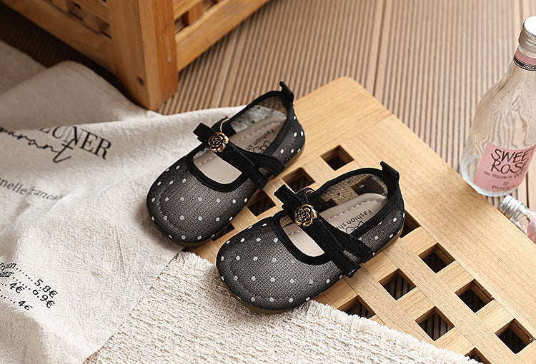 Girls' Polka-Dot Ballet Flats