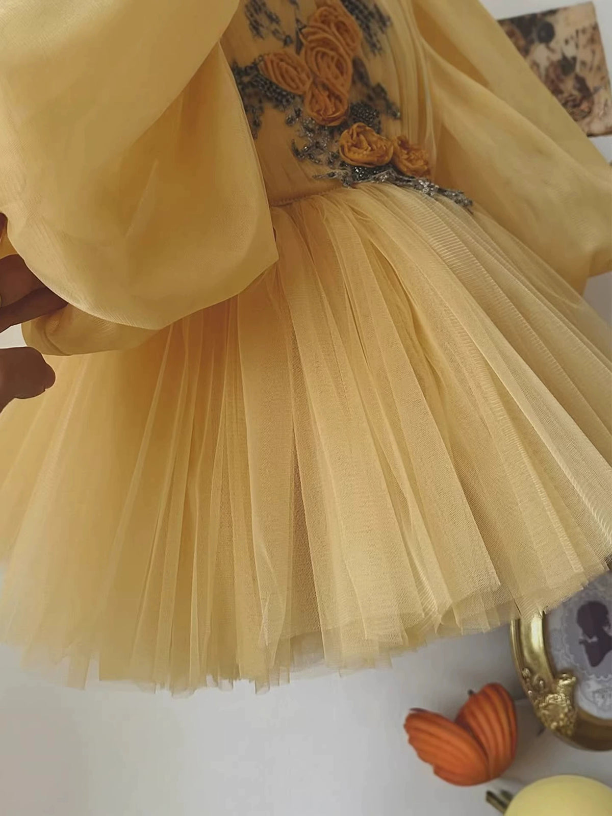 Tulle Party Dress with Flowers
