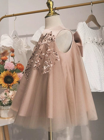 Floral Embroidered Children's Party Dress