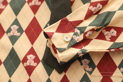 Children's Teddy Bear Set with Bow Tie