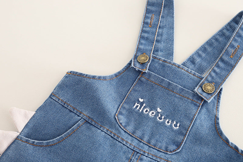 Children's Denim Overalls with Shirt