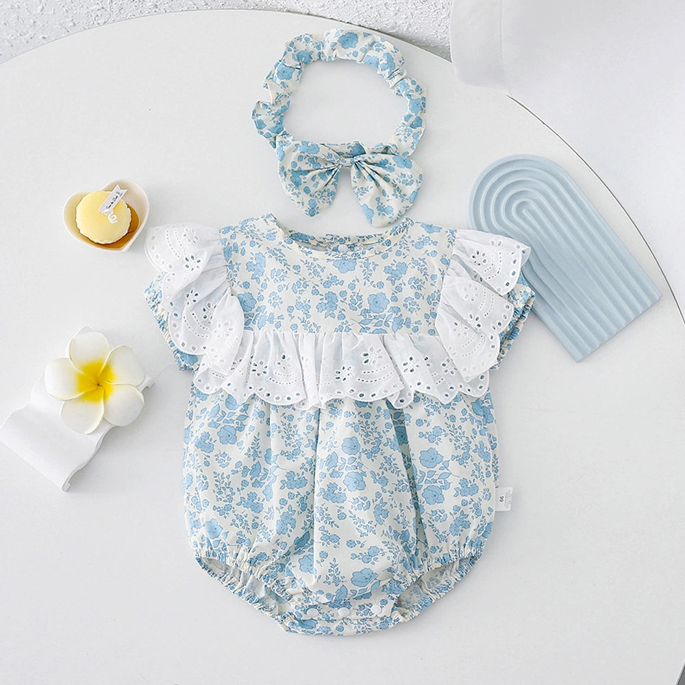 Blue Floral Children's Dress