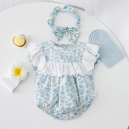 Blue Floral Children's Dress