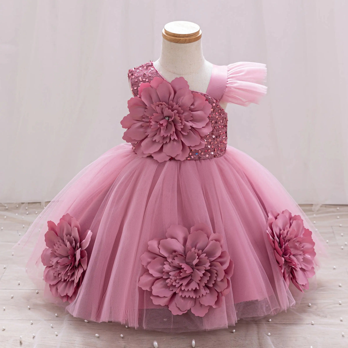 Elegant Girl Princess Dress Small Flying Sleeves