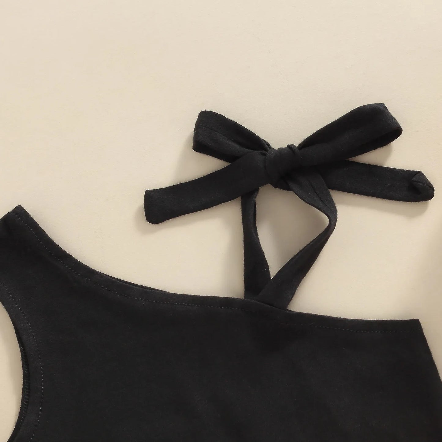 Conjunto de Halloween, top corto con hombros descubiertos y lazo