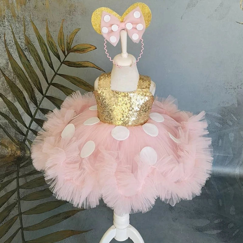 First Birthday Party Fluffy Mesh Tutu Dress