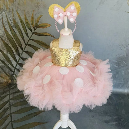 First Birthday Party Fluffy Mesh Tutu Dress