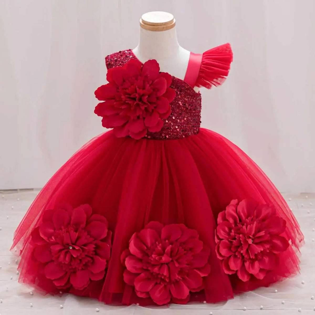 Elegant Girl Princess Dress Small Flying Sleeves