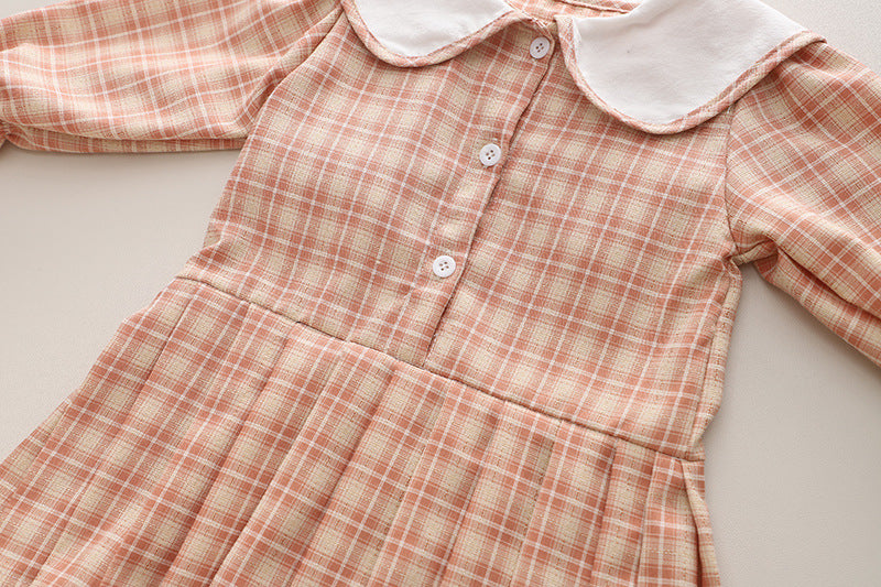 Vestido infantil con chaleco y bolso de osito