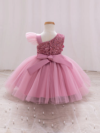 Elegant Girl Princess Dress Small Flying Sleeves