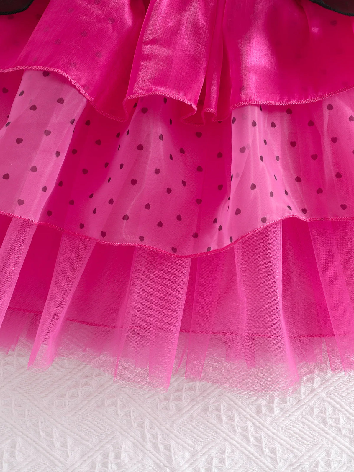 Girls Dress Summer Children's Pink Bubble Sleeve Lovely Dress