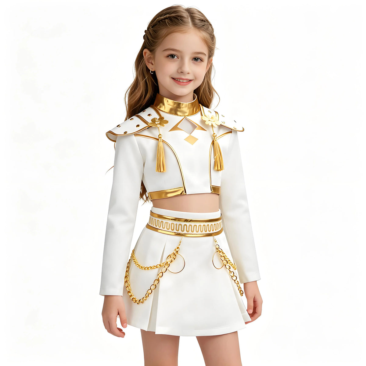 Halloween Party Girls CosplayWhite Long Sleeves Dress