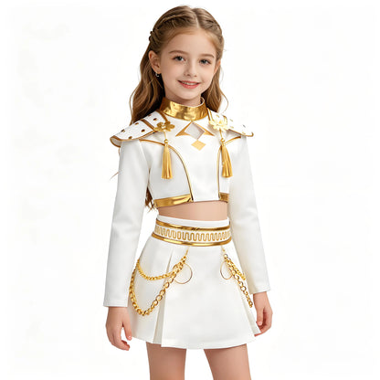 Halloween Party Girls CosplayWhite Long Sleeves Dress