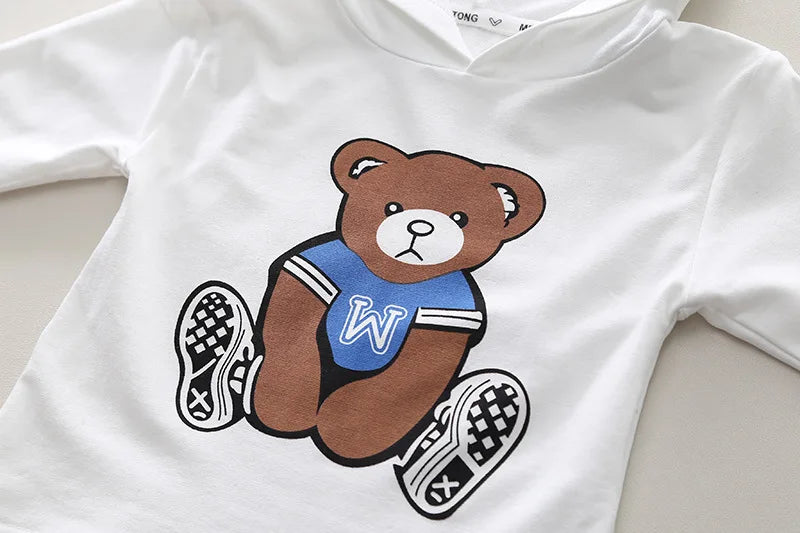 Spring Autumn Boys' Denim Long Sleeve Three-Piece Suit Casual Fashionable Children's Clothing Set Soft Cotton Baby Toddler Kids