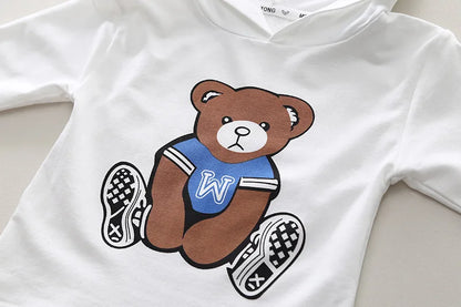 Spring Autumn Boys' Denim Long Sleeve Three-Piece Suit Casual Fashionable Children's Clothing Set Soft Cotton Baby Toddler Kids