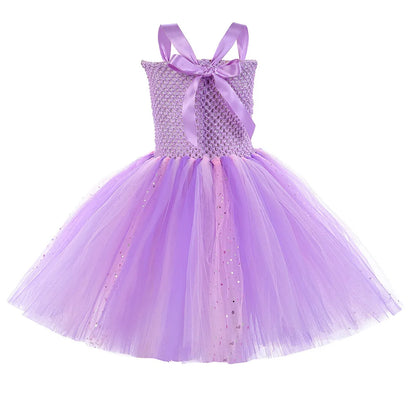 Tulle Princess Dress Sleeveless Strap Birthday Dress