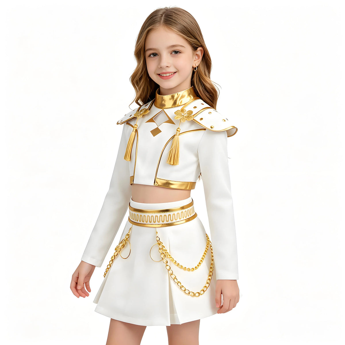 Halloween Party Girls CosplayWhite Long Sleeves Dress