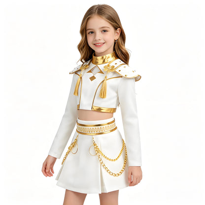 Halloween Party Girls CosplayWhite Long Sleeves Dress