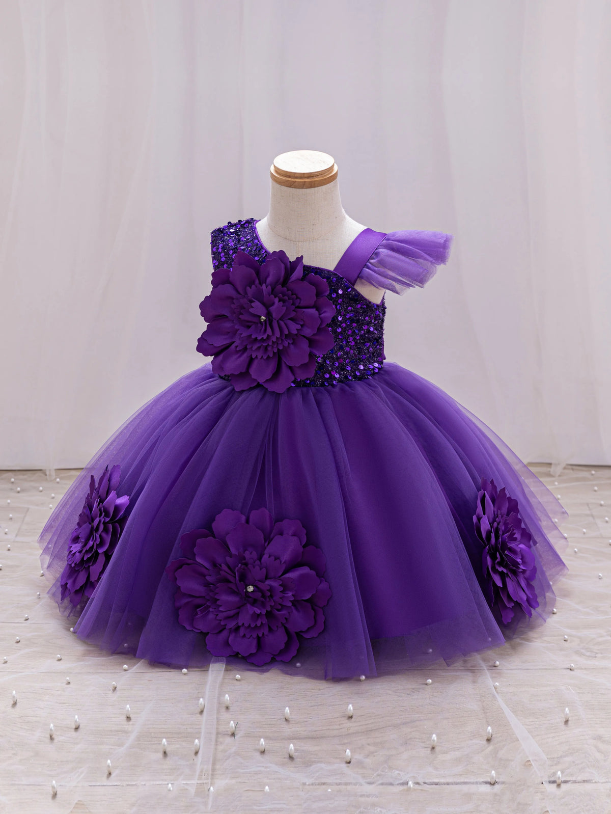Elegant Girl Princess Dress Small Flying Sleeves