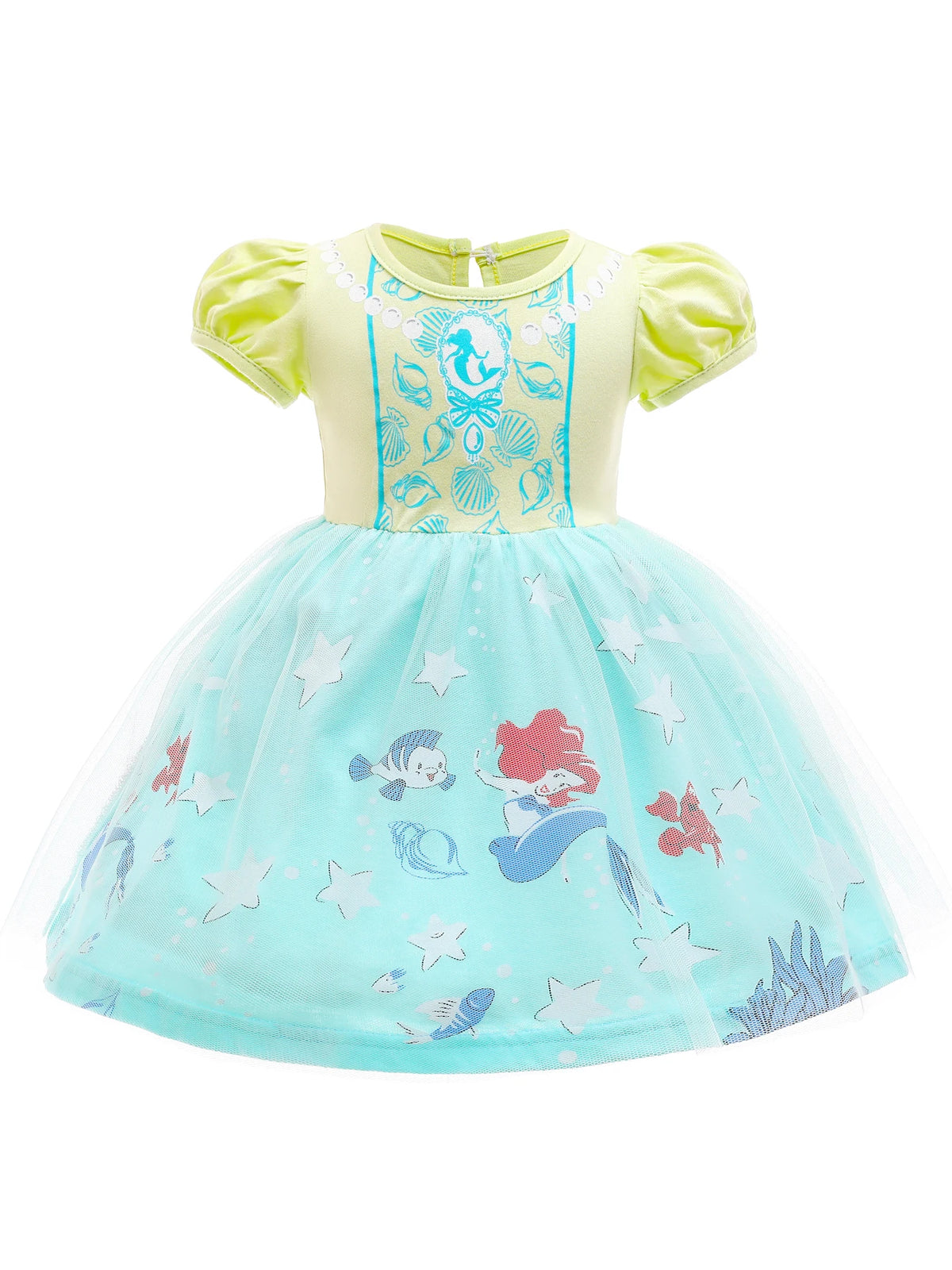 Round Neck Dress Children  Mesh Tulle Dress