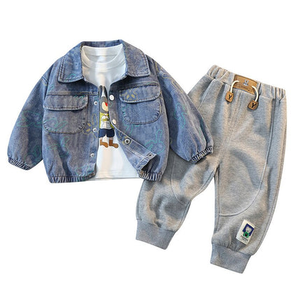 Conjunto infantil de 3 piezas con chaqueta para niño