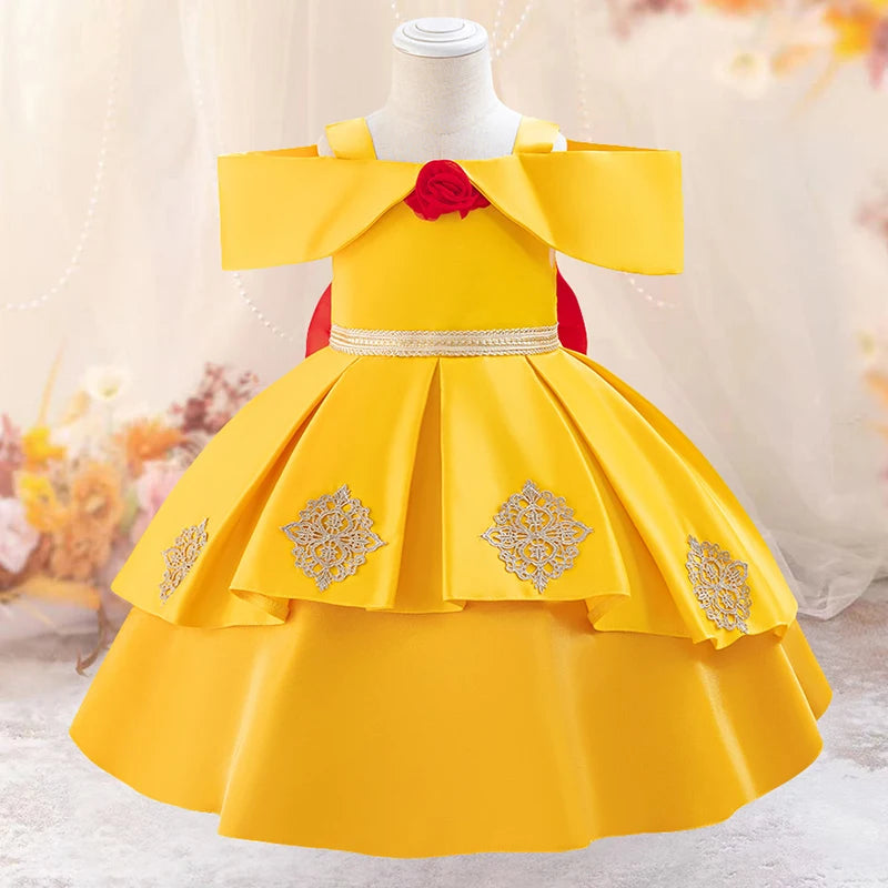 Girls Snow White Princess Dresses Kid Cosplay Gown Girl Halloween