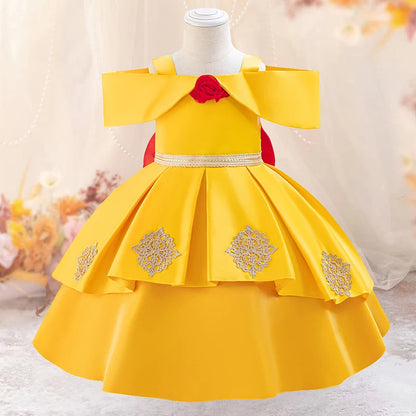 Girls Snow White Princess Dresses Kid Cosplay Gown Girl Halloween