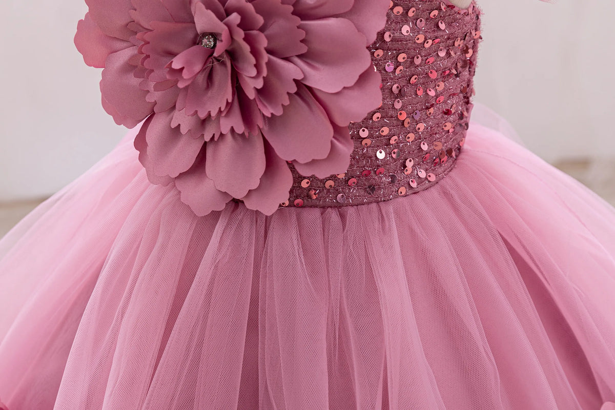 Elegant Girl Princess Dress Small Flying Sleeves