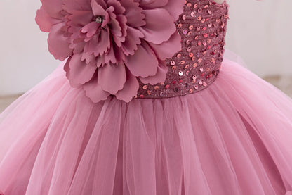 Elegant Girl Princess Dress Small Flying Sleeves