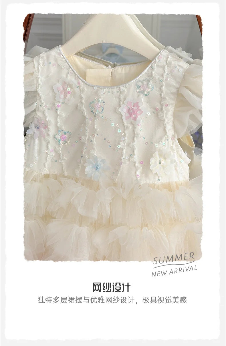 Cake-Puff Sleeve Gorgeous Princess Dress