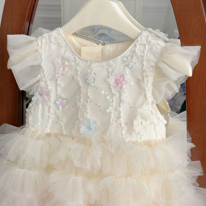Cake-Puff Sleeve Gorgeous Princess Dress