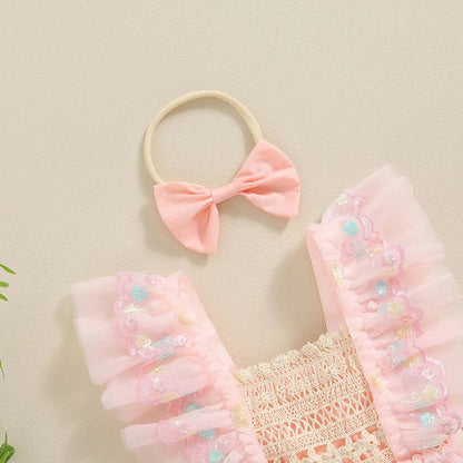 Body Infantil Bordado Florzinhas 