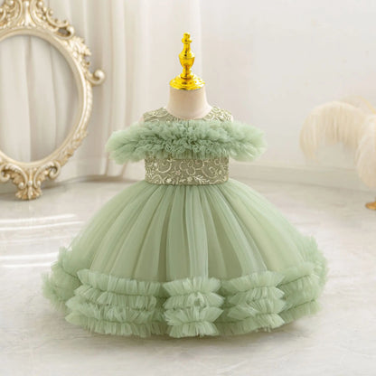 Children Pageant Dress New Baby Birthday Party Dress