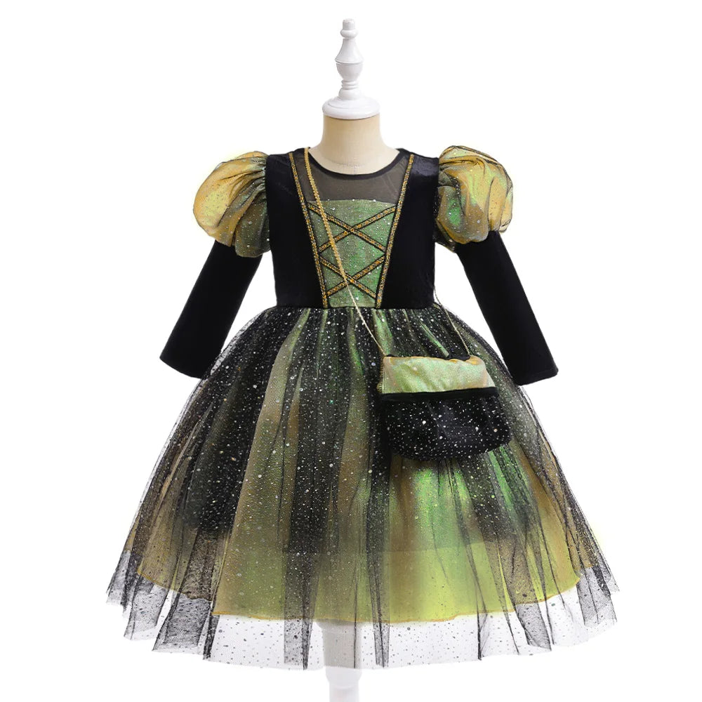 Long Sleeve Halloween Party Girls Dresses