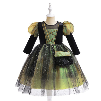 Long Sleeve Halloween Party Girls Dresses