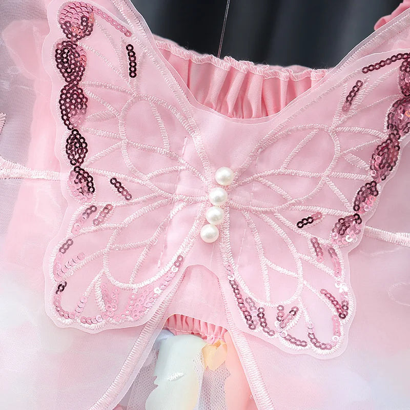 Sleeveless Tulle Dress with 3D Bow Flower Girl Dresses