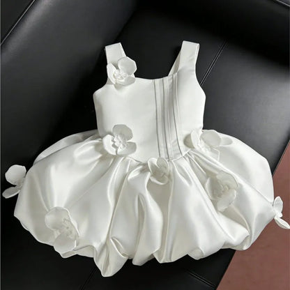 Baby Girl Princess 3D Flower Tutu Dress Sleeveless