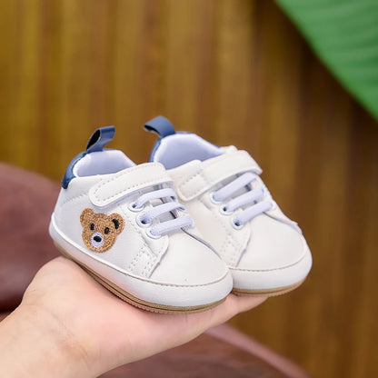 Baby Sneakers Cartoon Bear Embroidery Baby Shoes