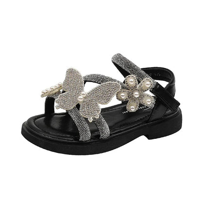 Sandalia de mujer para niños Mariposas Perla 