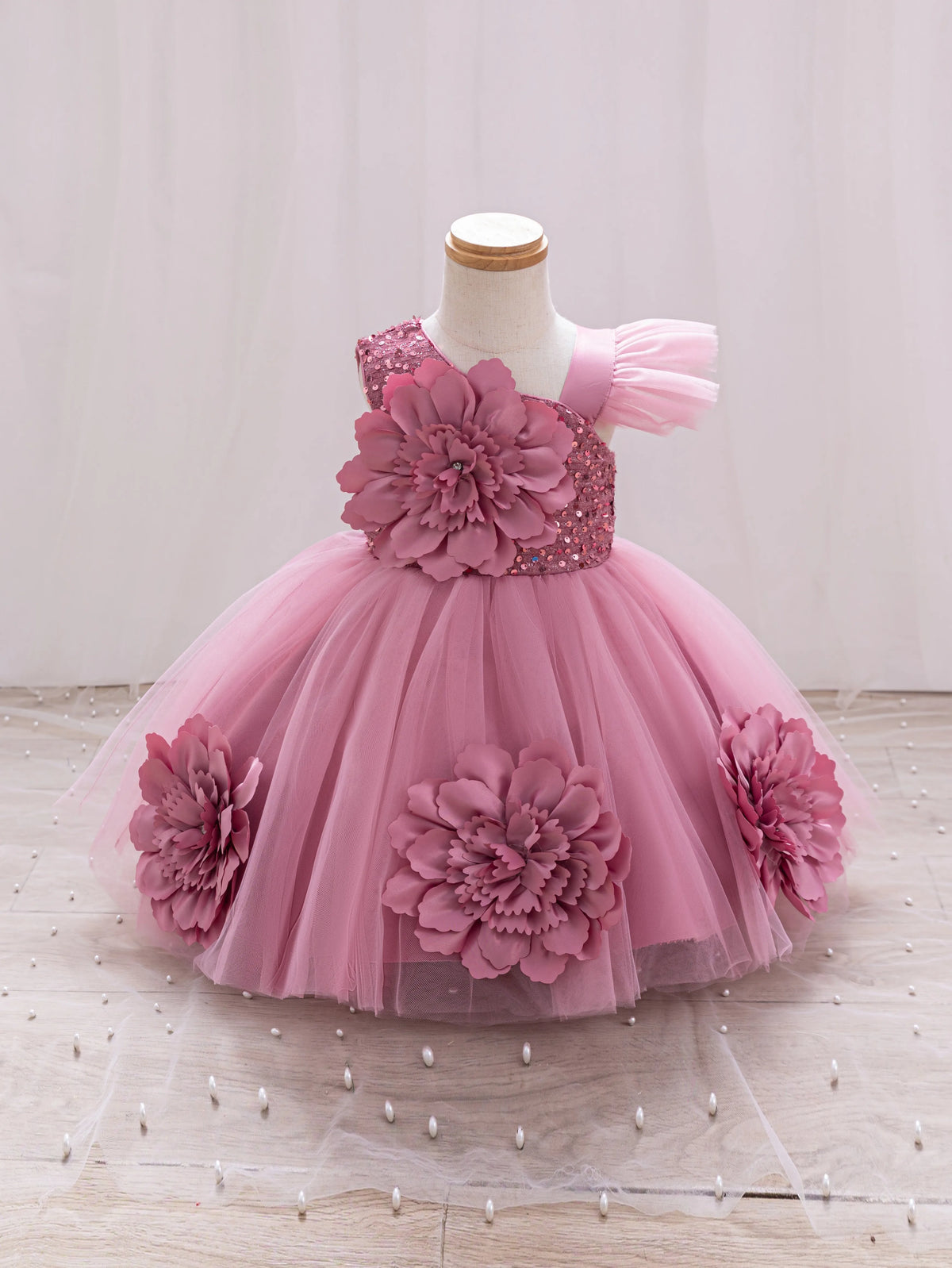 Elegant Girl Princess Dress Small Flying Sleeves