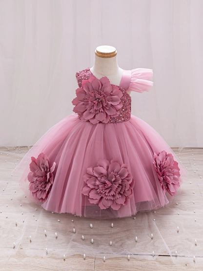 Elegant Girl Princess Dress Small Flying Sleeves