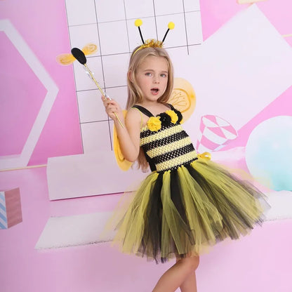 Yellow Little Bee Animal Performance Costume Halloween Dress