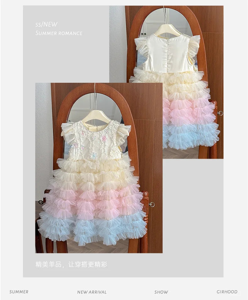 Cake-Puff Sleeve Gorgeous Princess Dress