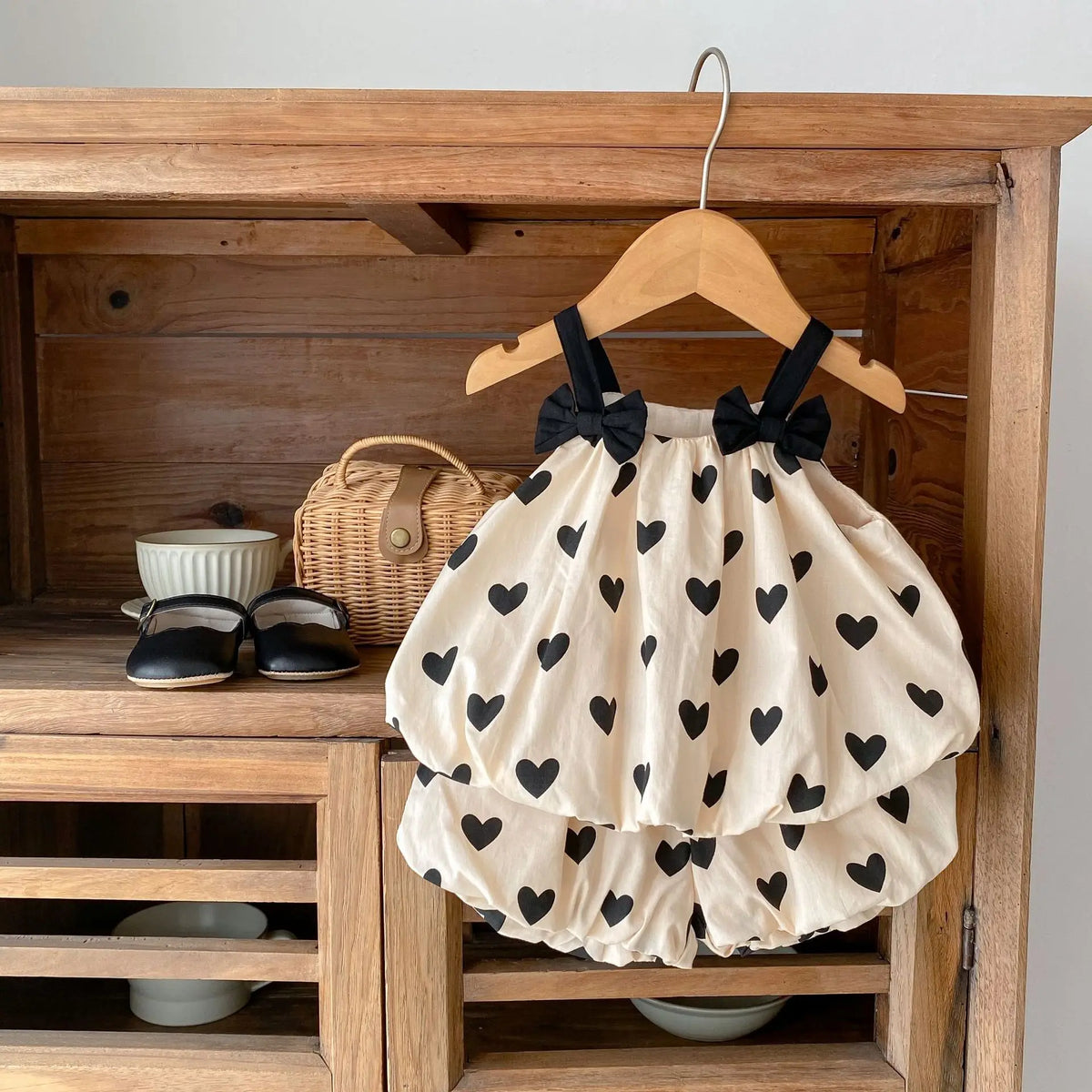 Summer Baby Sleeveless Bow Children Sets