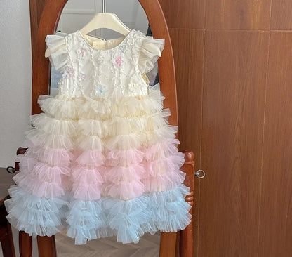 Cake-Puff Sleeve Gorgeous Princess Dress