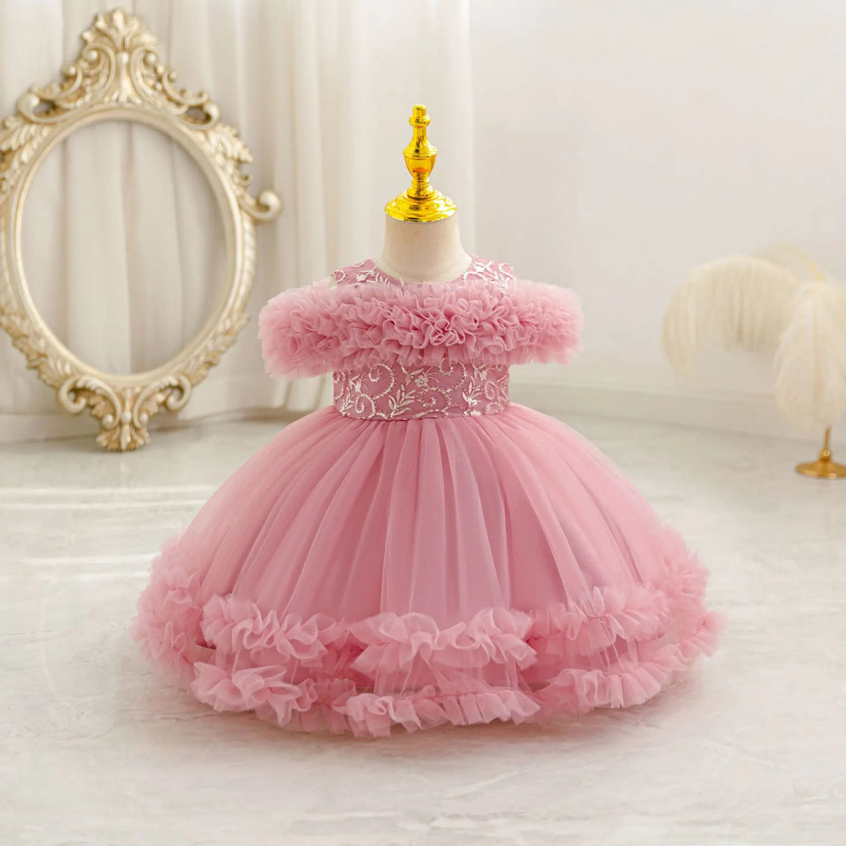 Children Pageant Dress New Baby Birthday Party Dress