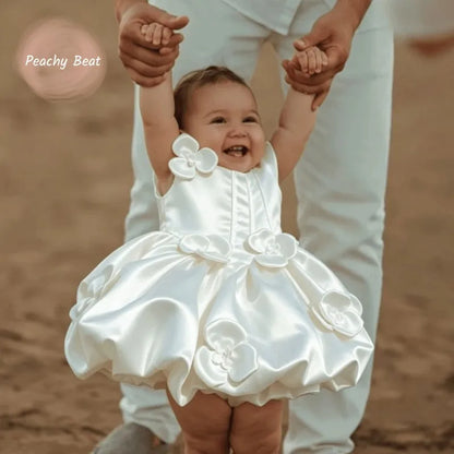 Baby Girl Princess 3D Flower Tutu Dress Sleeveless