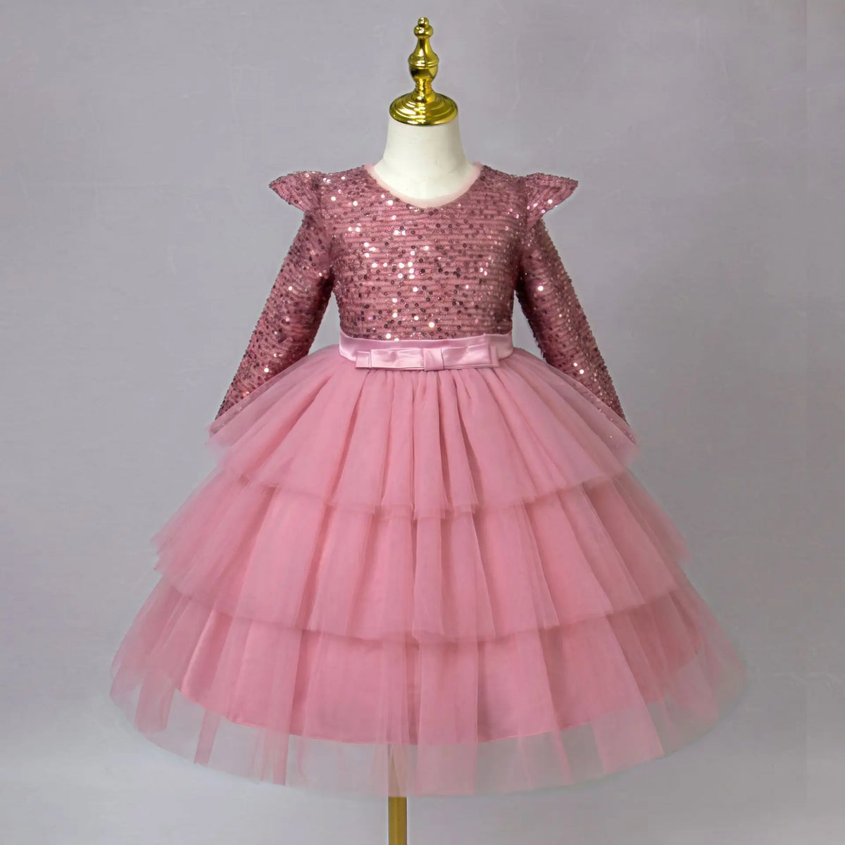 Princess Style Long Sleeve Children's Dress